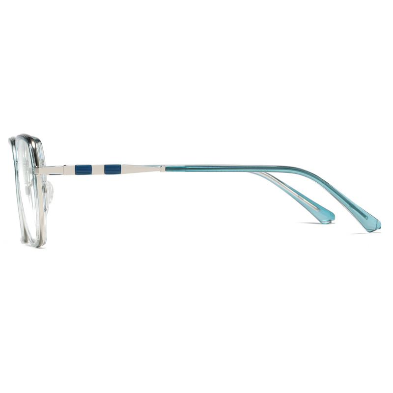 فریم عینک طبی چند ضلعی زنانه مدل TRZC829 C28-p81 Gradient Blue