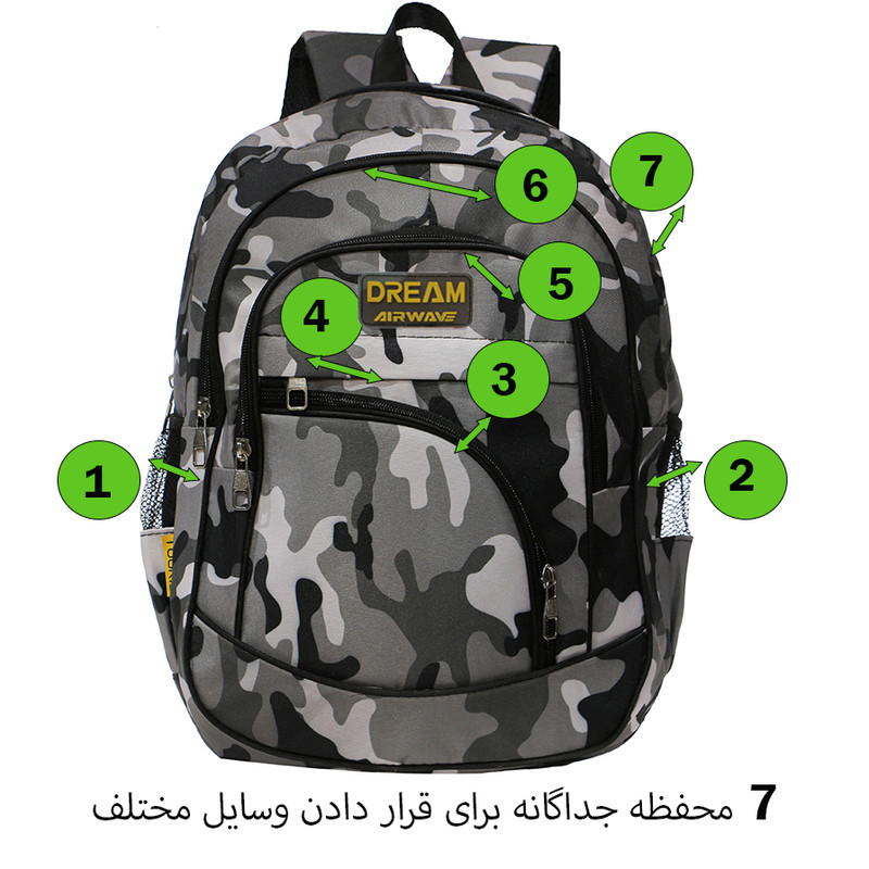 کوله پشتی توریث مدل LS-240 به همراه جامدادی
