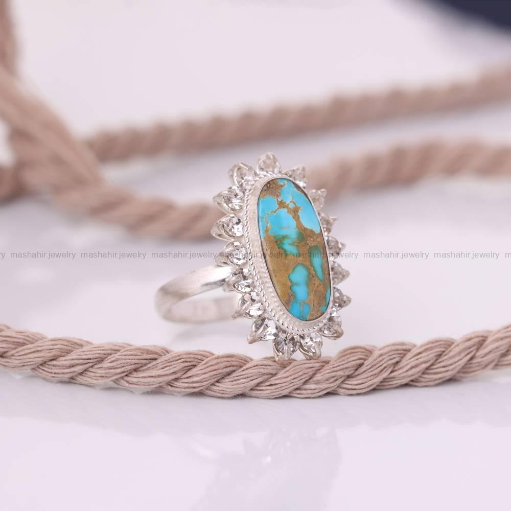 انگشتر فیروزه شجری زنانه کد 5377