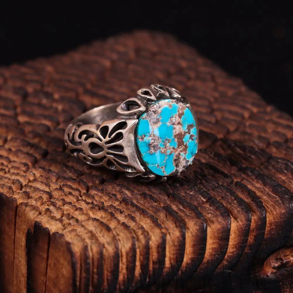 انگشتر فیروزه شجری مردانه کد 2667