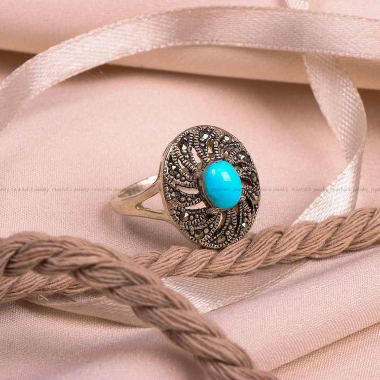 انگشتر فیروزه شجری زنانه کد 8081