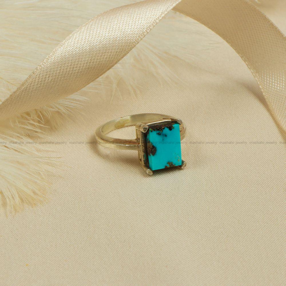 انگشتر فیروزه شجری زنانه کد 7836