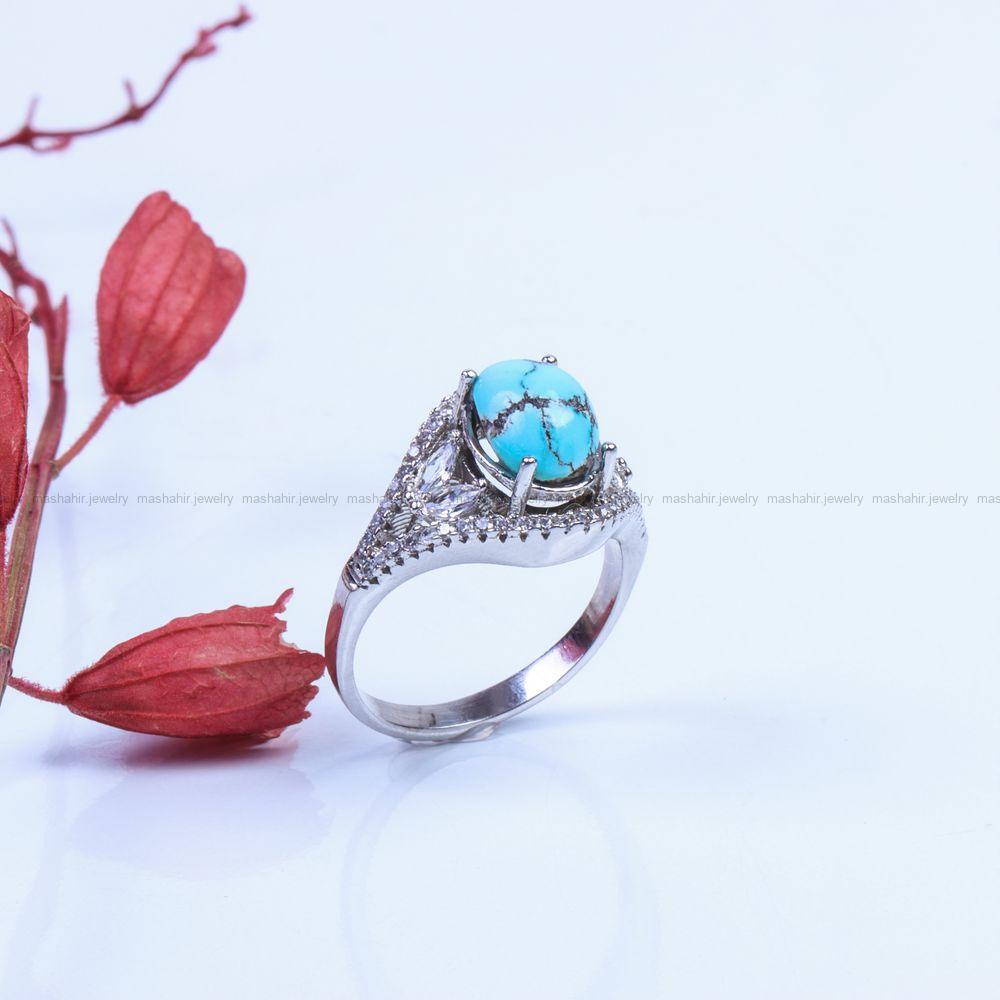 انگشتر فیروزه شجری زنانه کد 9427