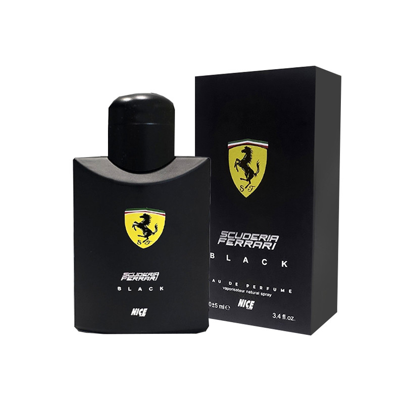ادوپرفیوم زنانه نایس پاپت مدل Ferrari Black Scuderia با رایحه شیرین حجم 100 میلیلیتر