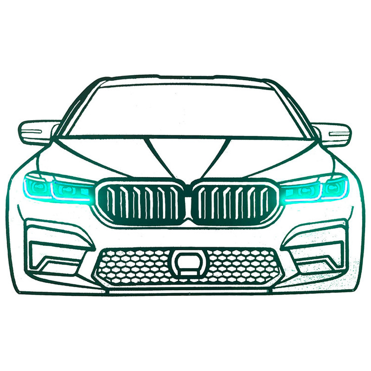 چراغ دیواری نئونی طرح ماشین bmw
