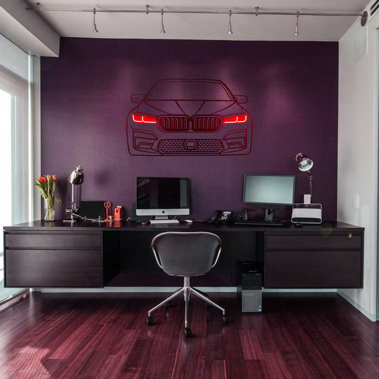 چراغ دیواری نئونی طرح ماشین bmw